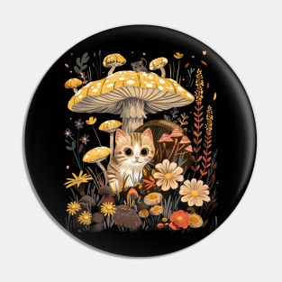 Cottagecore Aesthetic Cat Playtime Pin