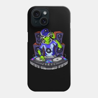 Space Alien Music DJ Phone Case