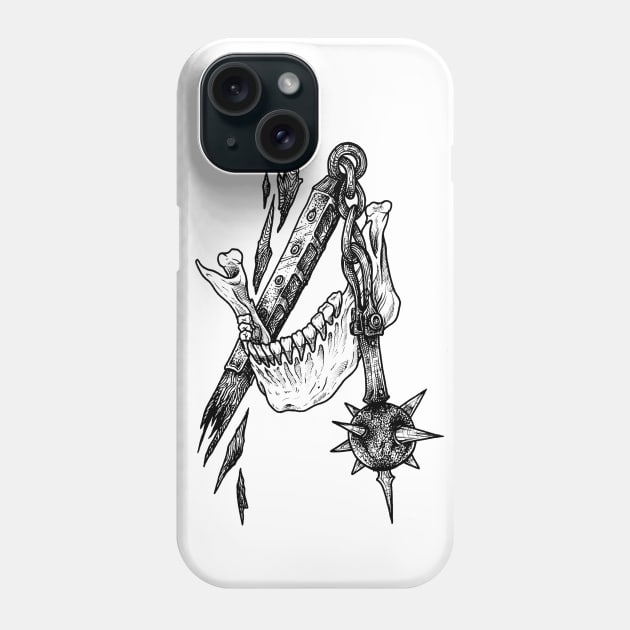 Broken Jaw Phone Case by btcillustration