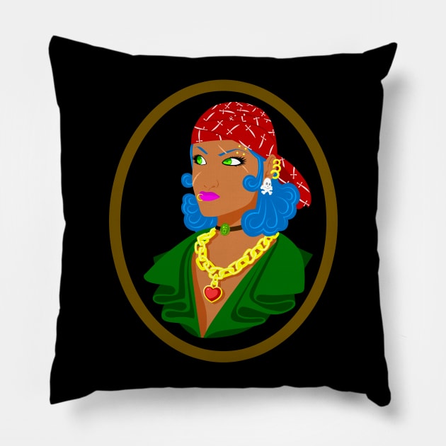 Pirate chick Pillow by krls