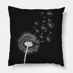 Dandelion (dark background) Pillow