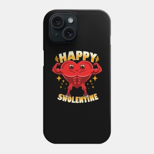 Happy Swolentine Funny Heart Gym Workout Valentine Gift Phone Case