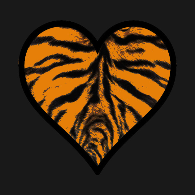 Discover Tiger Stripe Heart - Tiger Art - T-Shirt