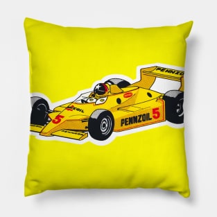 Vintage Pennzoil Chaparral 2K IndyCar racer cartoon Pillow