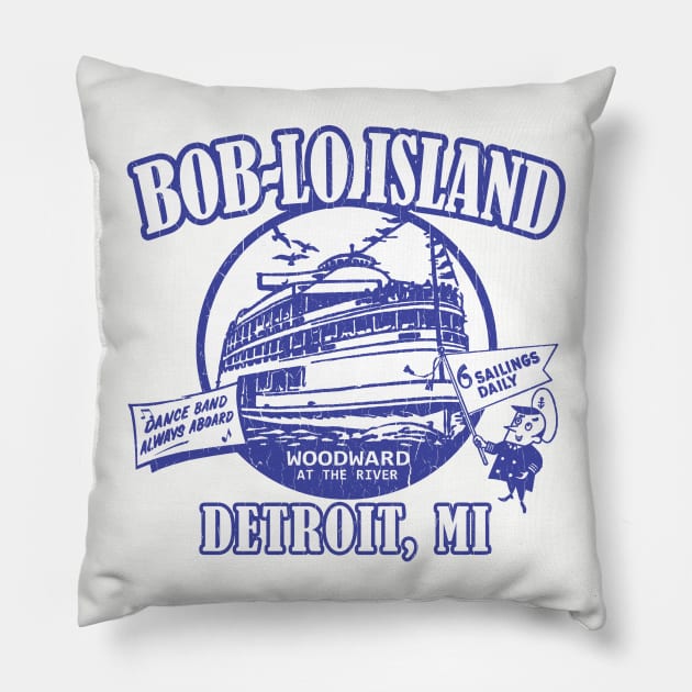 Boblo Island - Detroit, MI (vintage look) Pillow by robotface