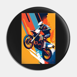 Dirt bike rider - minimalistic Pin