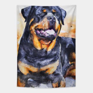 Rottweiler Watercolor - Gift For Dog Lovers Tapestry