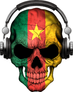 Dark Skull Deejay with Cameroon Flag Magnet