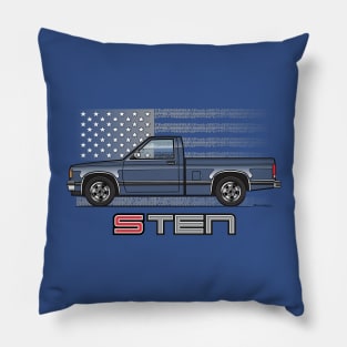 USA Blue Grey Pillow