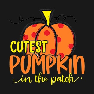 Cutest Pumpkin in the Punch Funny Halloween Quote T-Shirt