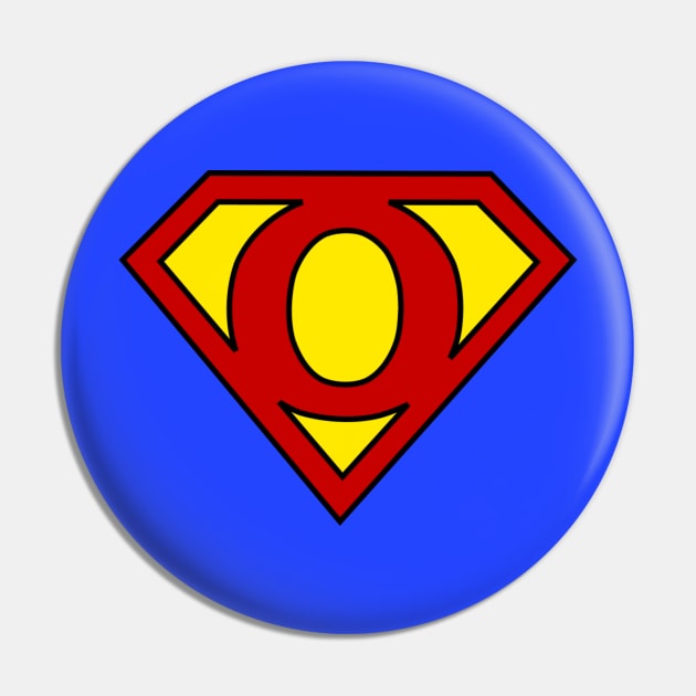 Superhero Symbol Letter O Pin by NextLevelDesignz