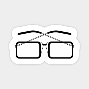 Black Square Spectacles Magnet