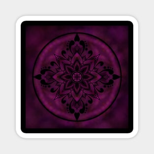 Pink floral mandala Magnet