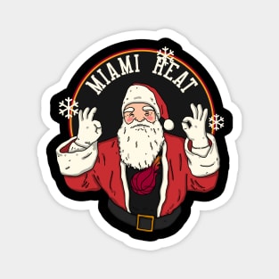 Santa Claus Loves Miami Heat Magnet