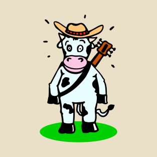 Cow with hat and guitar T-Shirt