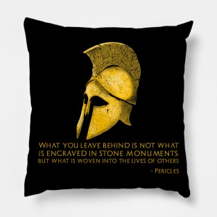 Ancient Greek Philosophy - Pericles Quote - Athenian History Pillow