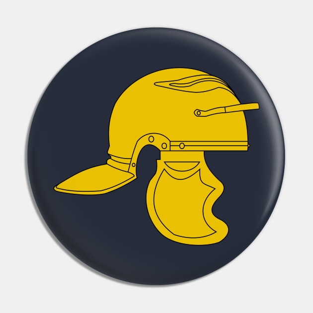 Golden Imperial Roman Helmet (Galea) Pin by PabloDeChenez