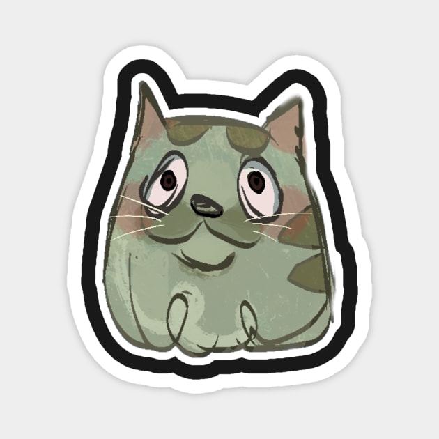 happy cat sticker (collection 6/8) Magnet by gristiannn