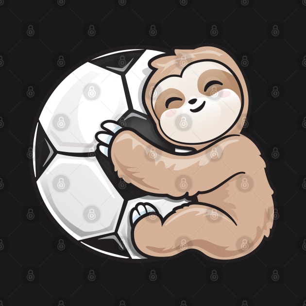 Soccer Adorable Sloth Loves Soccer by PnJ