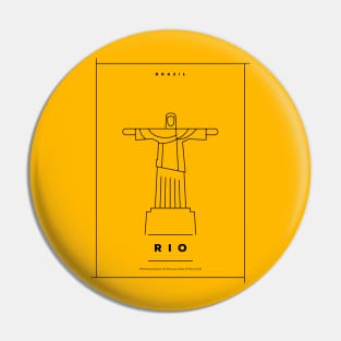 Rio de Janeiro Minimal Poster Pin