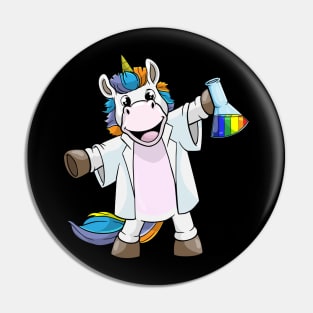 Unicorn as Scientist Chemistry Pin