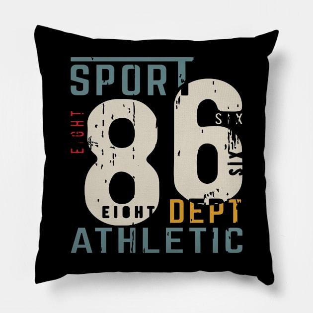 Sport 86 Dept. - Vintage style Pillow by Teefold