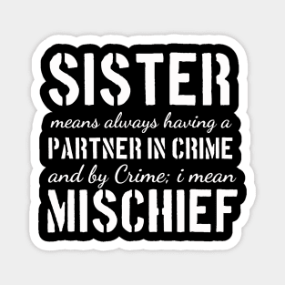 Sisters and Brothers be like True Partners in Crime Magnet