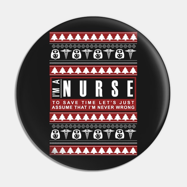 I'm christmas Nurse Pin by zopandah