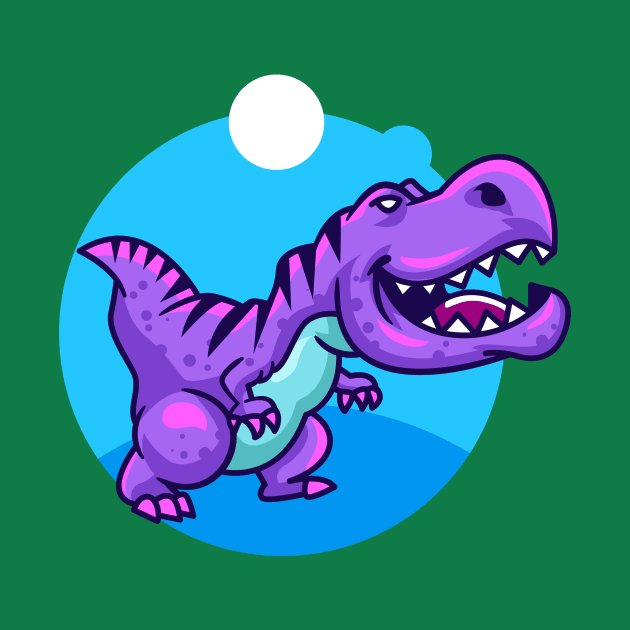 Cute Purple T-Rex by Harrisaputra