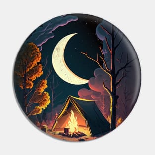 Camping Adventure in the Forest, Campfire Pin