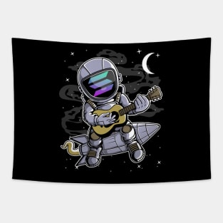 Astronaut Guitar Solana SOL Coin To The Moon Crypto Token Cryptocurrency Blockchain Wallet Birthday Gift For Men Women Kids Tapestry