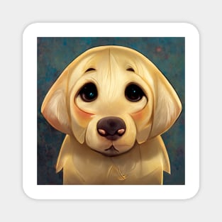 Cute Golden Labrador Retriever Design Magnet