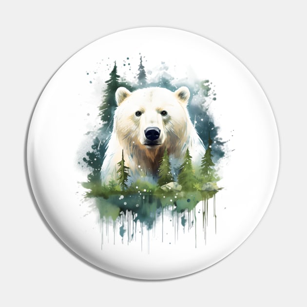 Spirit Bear Pin by Mistywisp