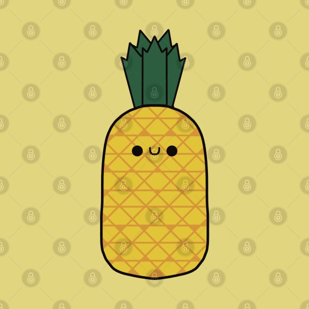 Cute Pineapple - Kawaii Pineapple by KawaiiByDice