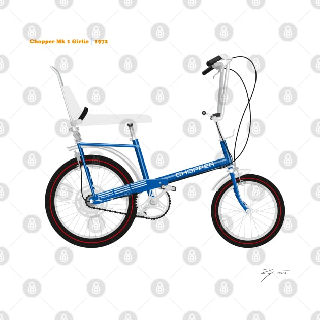 Raleigh Chopper Mk 1 Girlie Horizon Blue by Tunstall