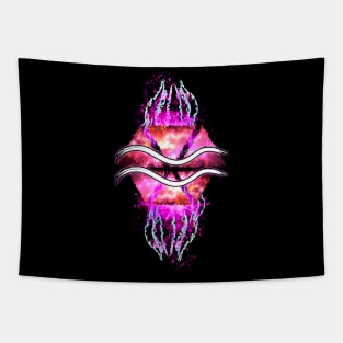 Aquarius Zodiac - Pink Abstract Tapestry