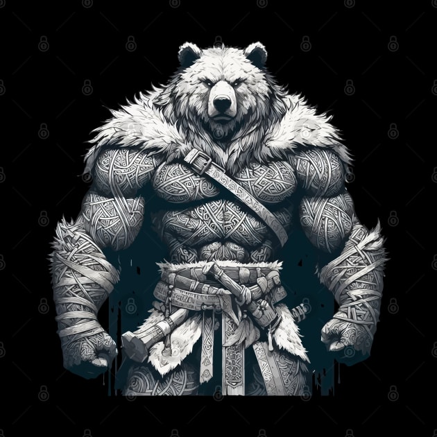 Norse Mythology Viking Warrior Bear Berserker by TomFrontierArt