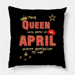 April Birthday Gift Pillow