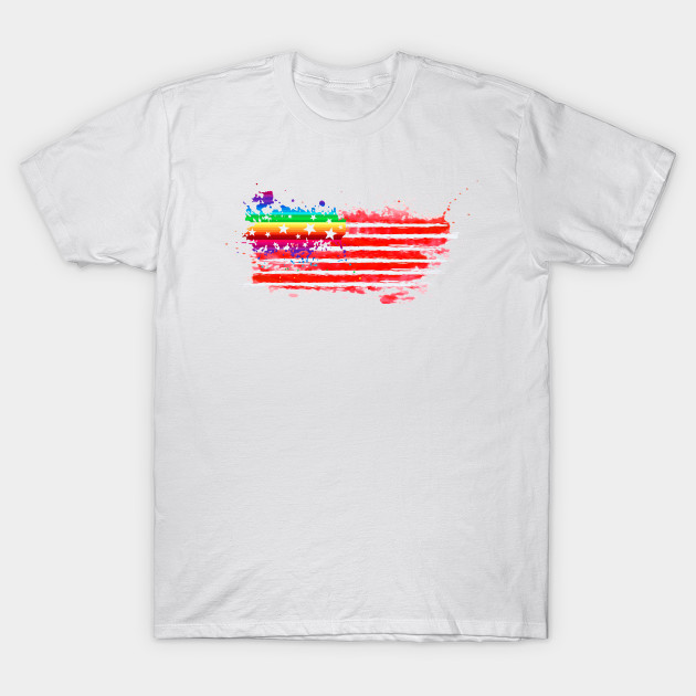 Gay Pride Rainbow American Flag Lgb Gay Pride T Shirt Teepublic