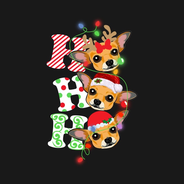 Ho Ho Ho Funny Christmas For Chihuahua Lovers by wheeleripjm