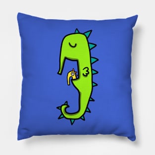 seahorse with baby Pillow