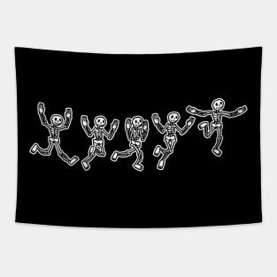 Skeleton Dance {DARK shirts} Tapestry