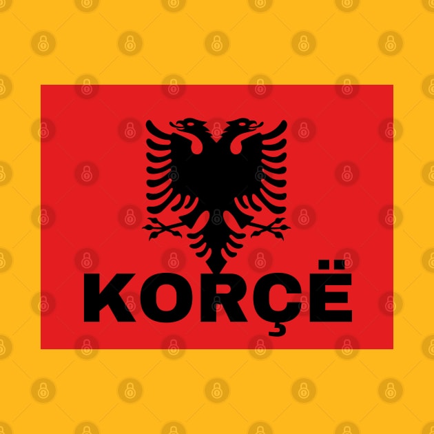 Korçë City in Albanian Flag by aybe7elf