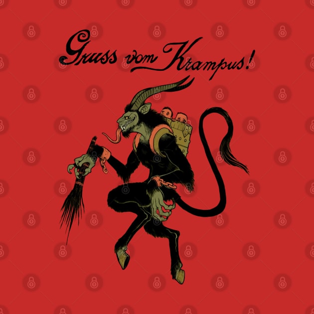 Vintage Krampus Illustration by JennyPool