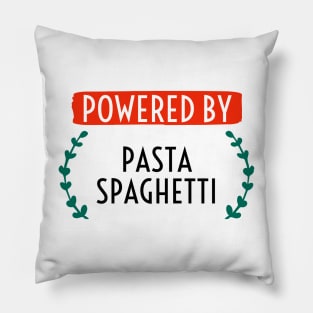 Powered by Pasta spaghetti Pillow