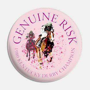 Filly Genuine Risk 1980 Kentucky Derby Champion design Pin