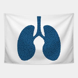 Turing Pattern Lungs (Blue) Tapestry