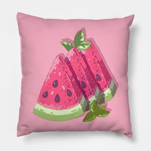 The cute watermelon slices Pillow by AnGo