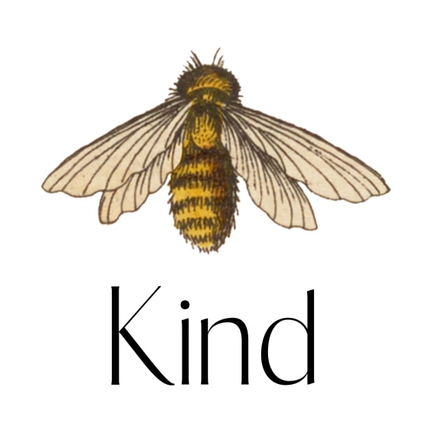 Sophisticated Graphic Bee Kind "Be Kind" by RedThorThreads