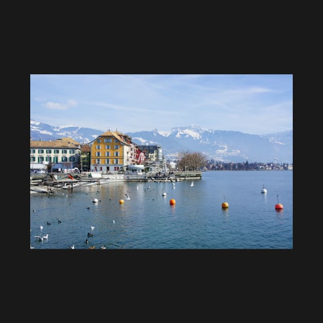 Vevey on the lake Geneva in Switzerland by fantastic-designs